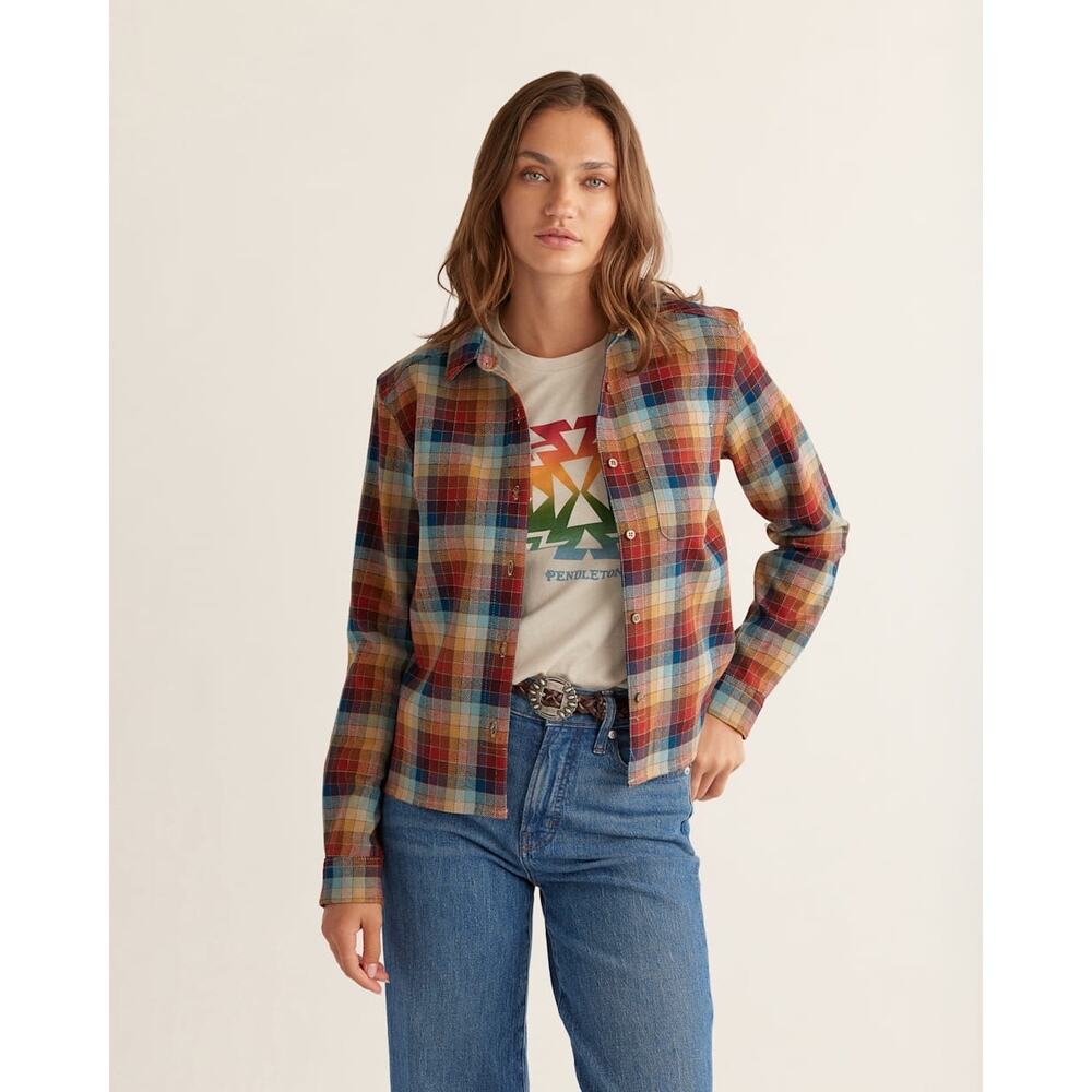 Pendleton Shirt Womens Medium Button Down Checker… - image 1